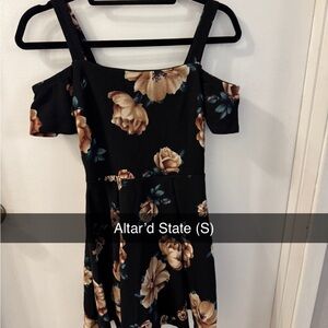 Altar'd State Black Floral Dress